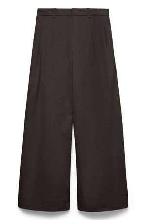 Pantalon large froissé taille moyenne Meng - Chocolate Torte