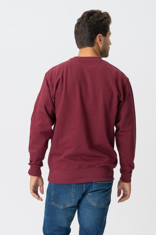 Basic Crewneck - Burgundy Red - TeeShoppen Group™