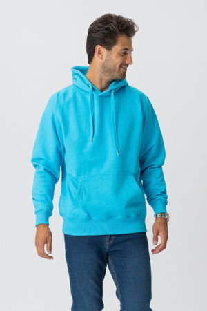 Sweat à capuche de base - bleu turquoise