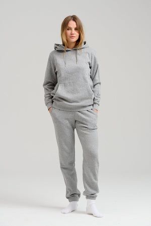 Basic SweetSuit avec sweat à capuche (mélange gris clair) - Forme de paquet (femmes)