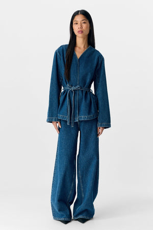 Mallie Blazer - Denim bleu moyen