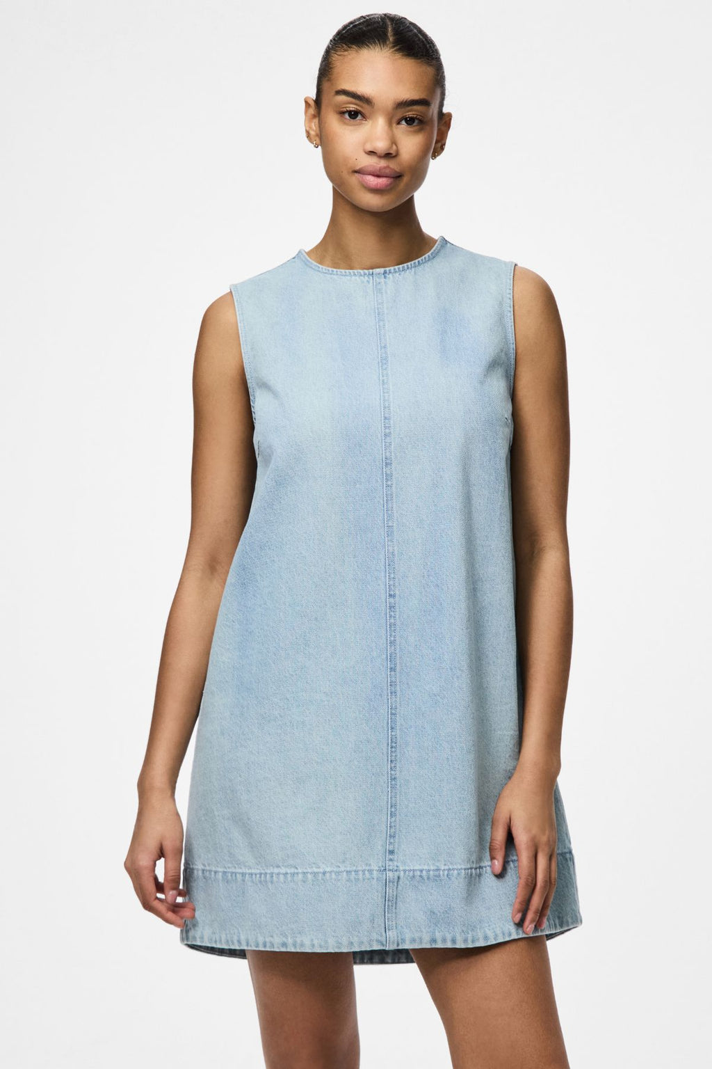 Mini robe en jean Flora - Denim bleu clair