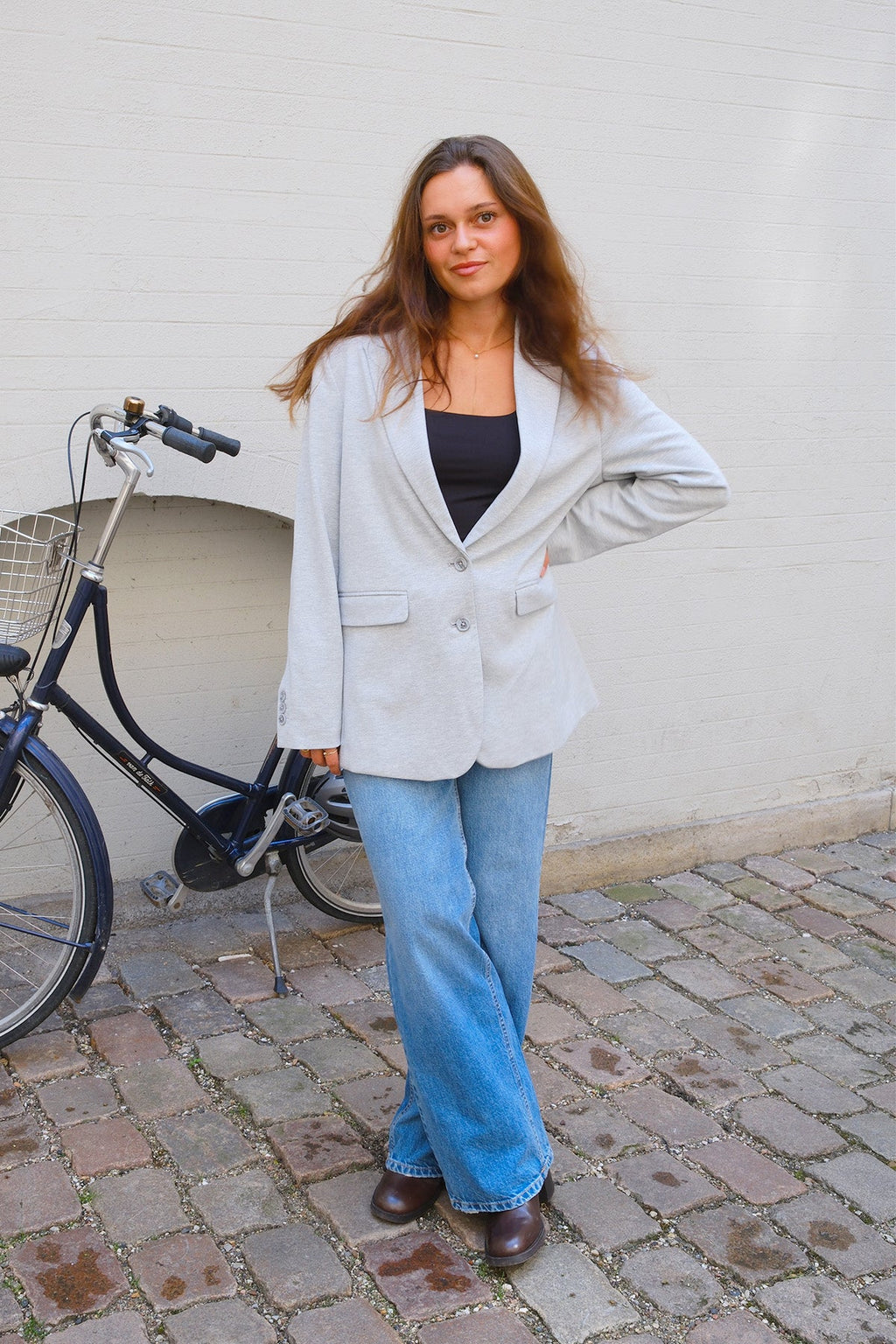 Blazer coupe classique - Gris clair
