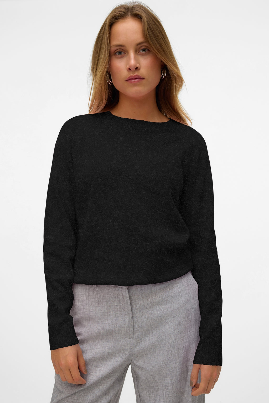 Chemisier Doffy à col rond - Mélange noir