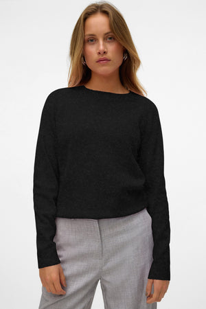 Chemisier Doffy à col rond - Mélange noir