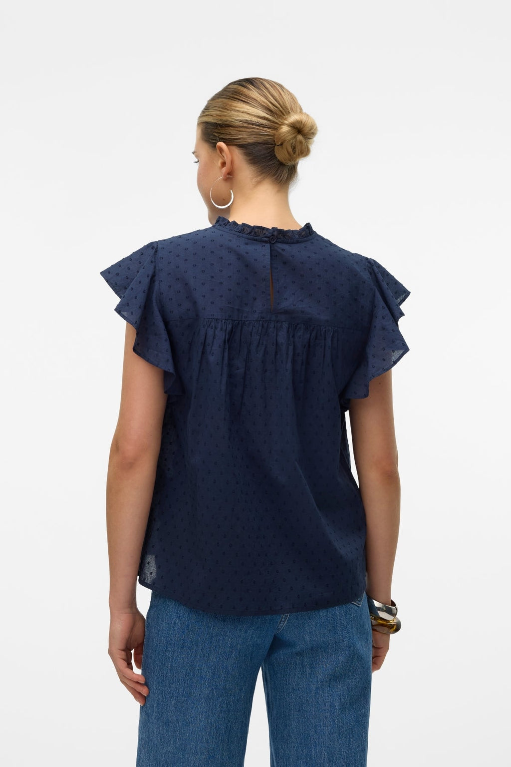 Trine Lace Top - Navy Blazer