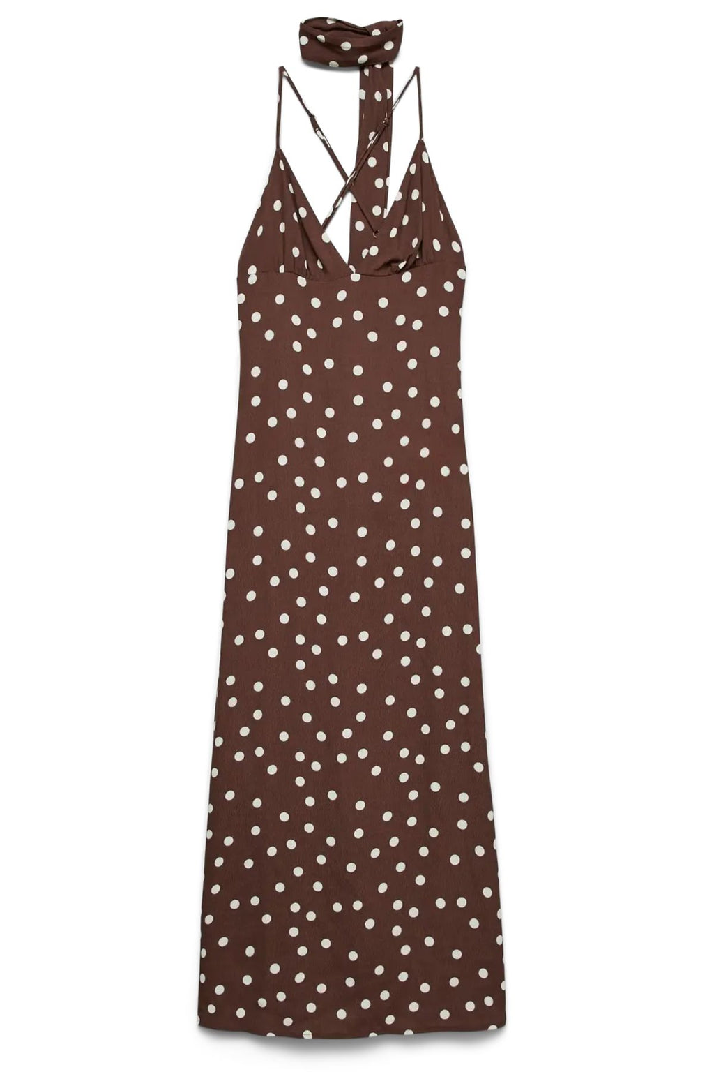 Robe Elisa Long Singlet Scarf - Chocolate Martini : Pois Blanche Neige