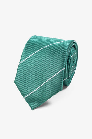 Cravate - Green / White Striped