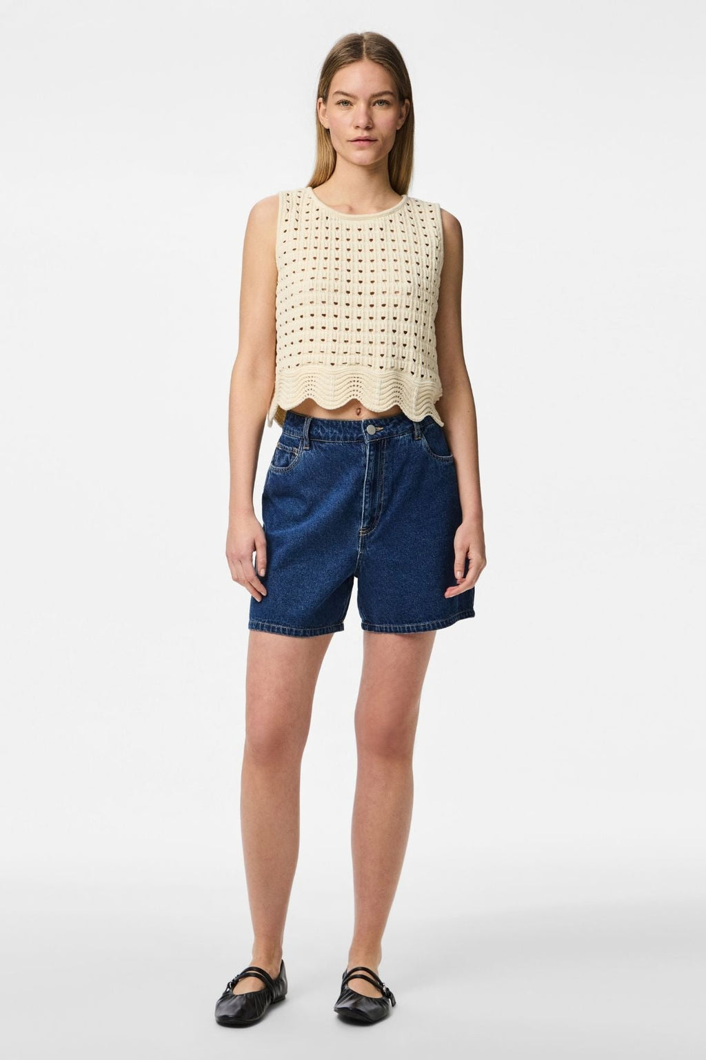 Abbi Shorts - Denim bleu moyen
