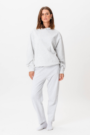 Sweat à capuche sans cordonnage - gris