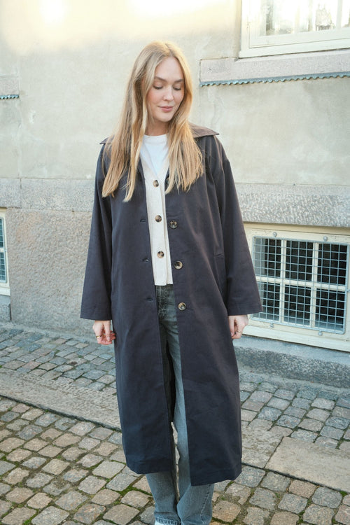 Carla Trenchcoat - Navy - TeeShoppen Group™