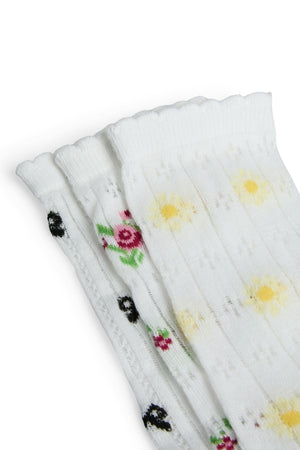Lot de 3 chaussettes Bella Pointelle - Cloud Dancer
