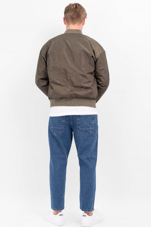 Veste de bombardier en argile - nuit forestière