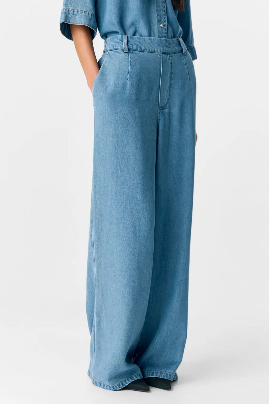 Cadre Lisa large Pants - Denim bleu clair