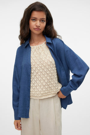 Melaney Queeny Shirt - Dark Denim Melange