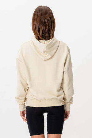 Sweat à capuche lourd - beige