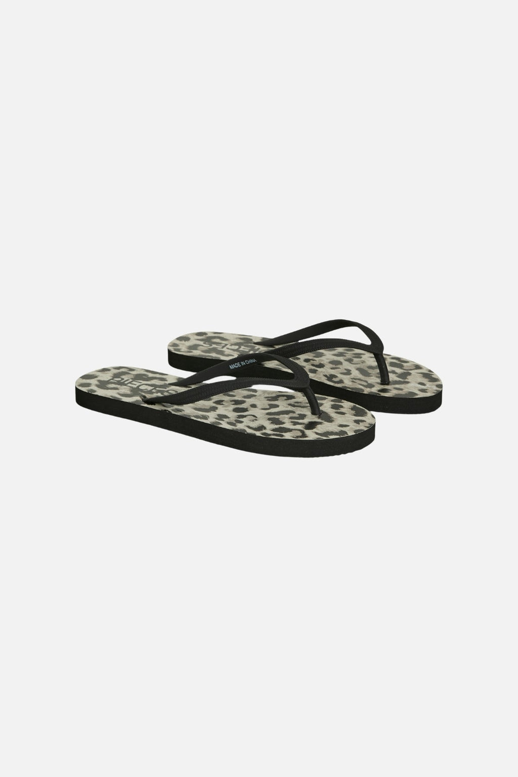 Summer Print Flip Flop - Black Leo