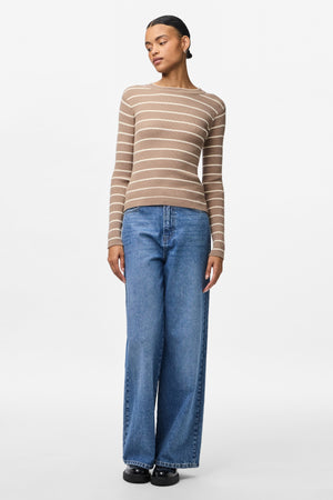 Mira New O-Neck Knit - Grège/Bouleau