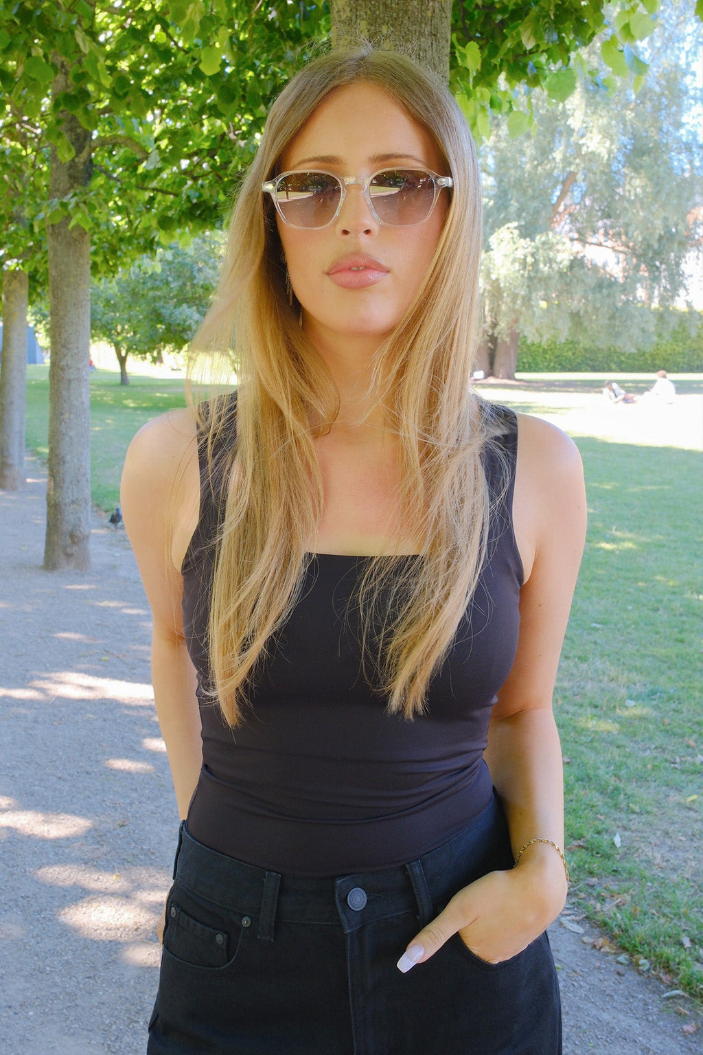 Lunettes de soleil Emma - Transparent-Vert