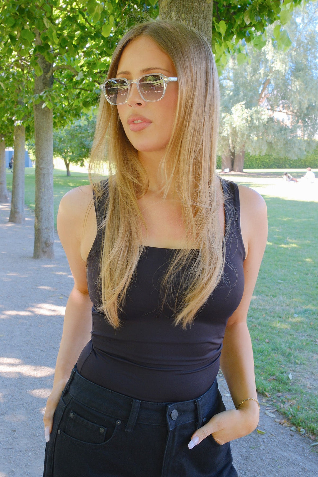 Lunettes de soleil Emma - Transparent-Vert