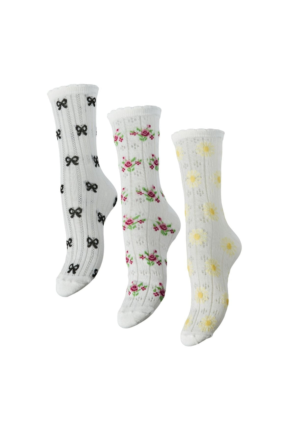 Lot de 3 chaussettes Bella Pointelle - Cloud Dancer
