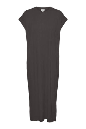 Phoenixy Cap Sleeve Calf Dress - Chocolate Torte