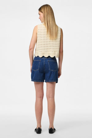 Abbi Shorts - Denim bleu moyen