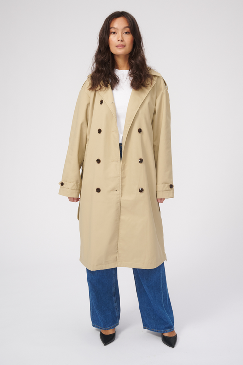 Linea trenchcoat - Beige - TeeShoppen - Sand/Beige