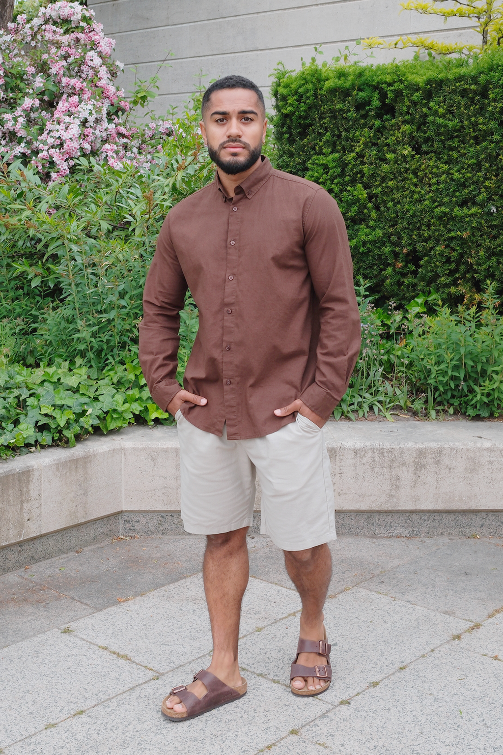 Chemise en lin - café