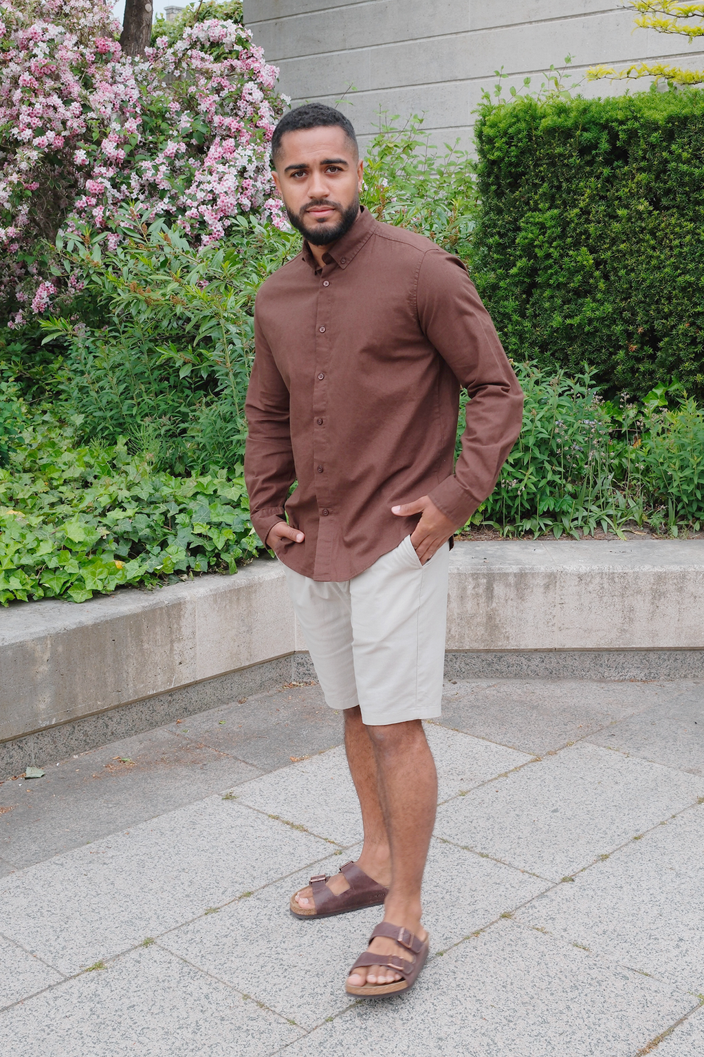 Chemise en lin - café