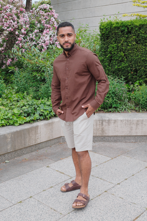 Chemise en lin - café