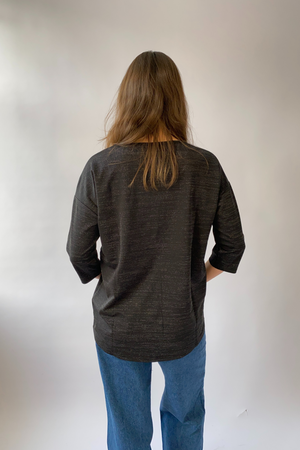 Malena Lurex Bluse - Silver