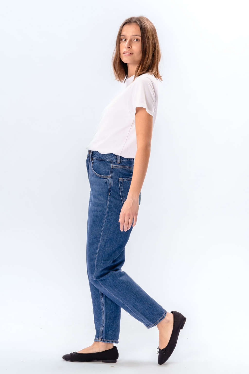 The Original Performance Mom Jeans - Medium Blue Denim