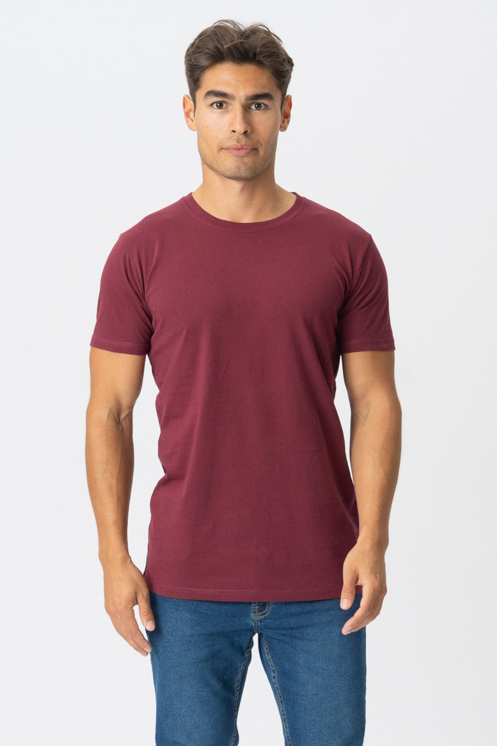 T-shirt musculaire - rouge bordeaux