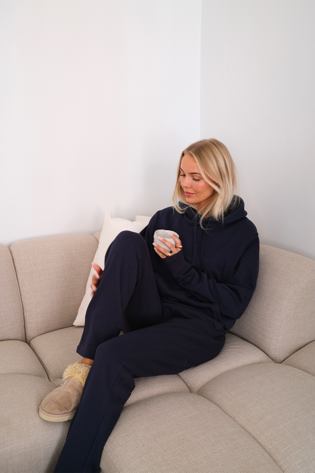 Ensemble sweat à capuche essentiel pour femme - Marine