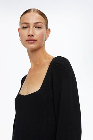 Robe à tricot Agnes - noir