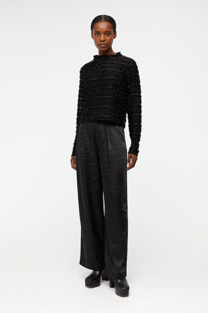 Runa Langærmet Bluse - Sort