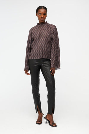 Lux Langærmet Bluse - Sort