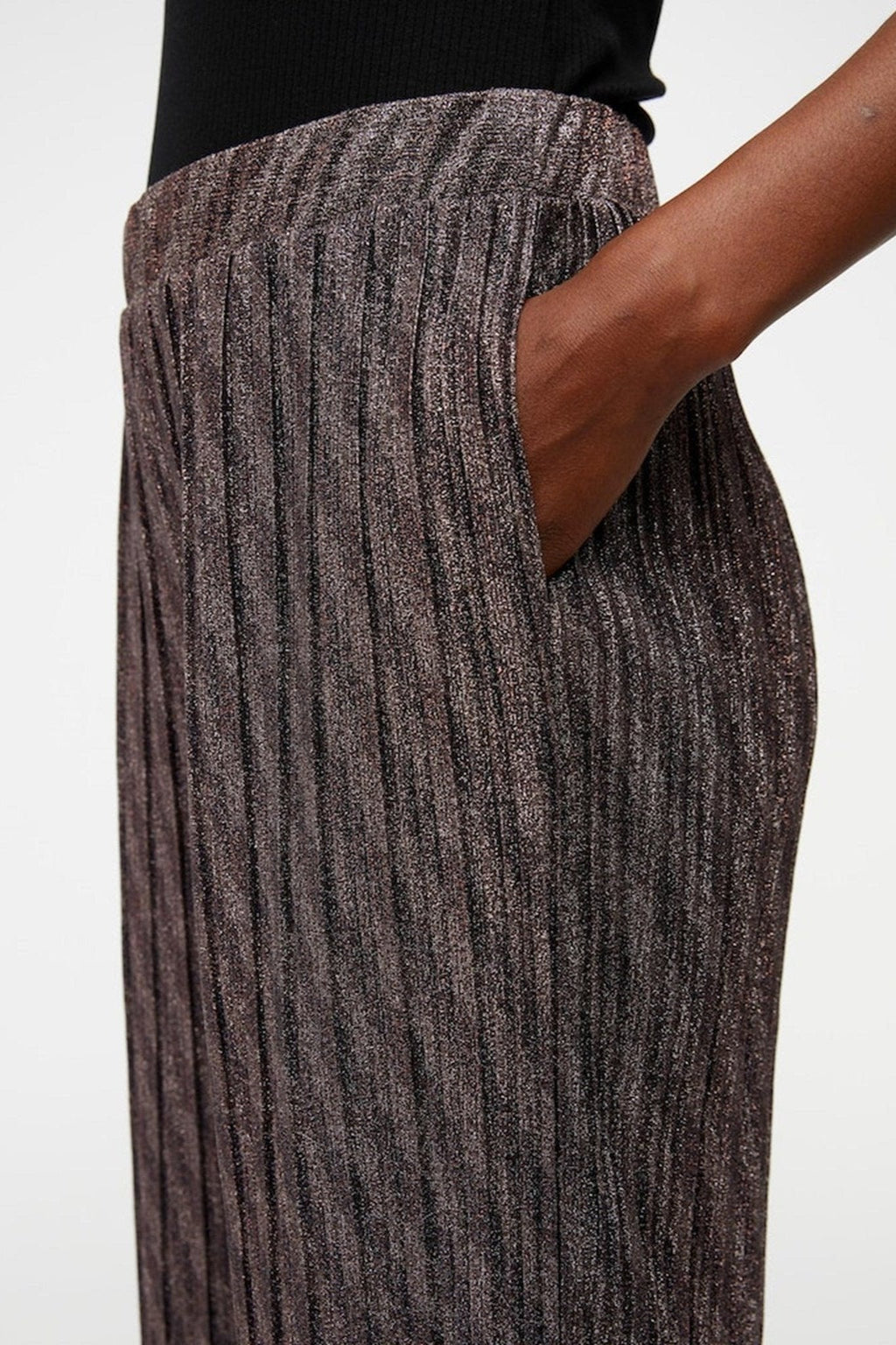 Lux High Waist Bukser - Sort