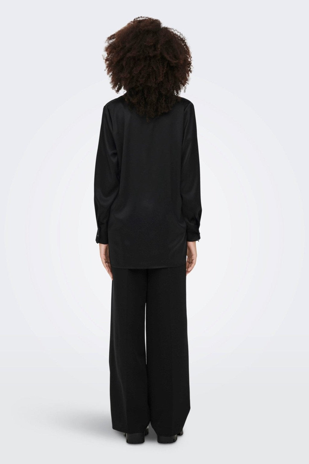 Robe de satin Victoria - noir