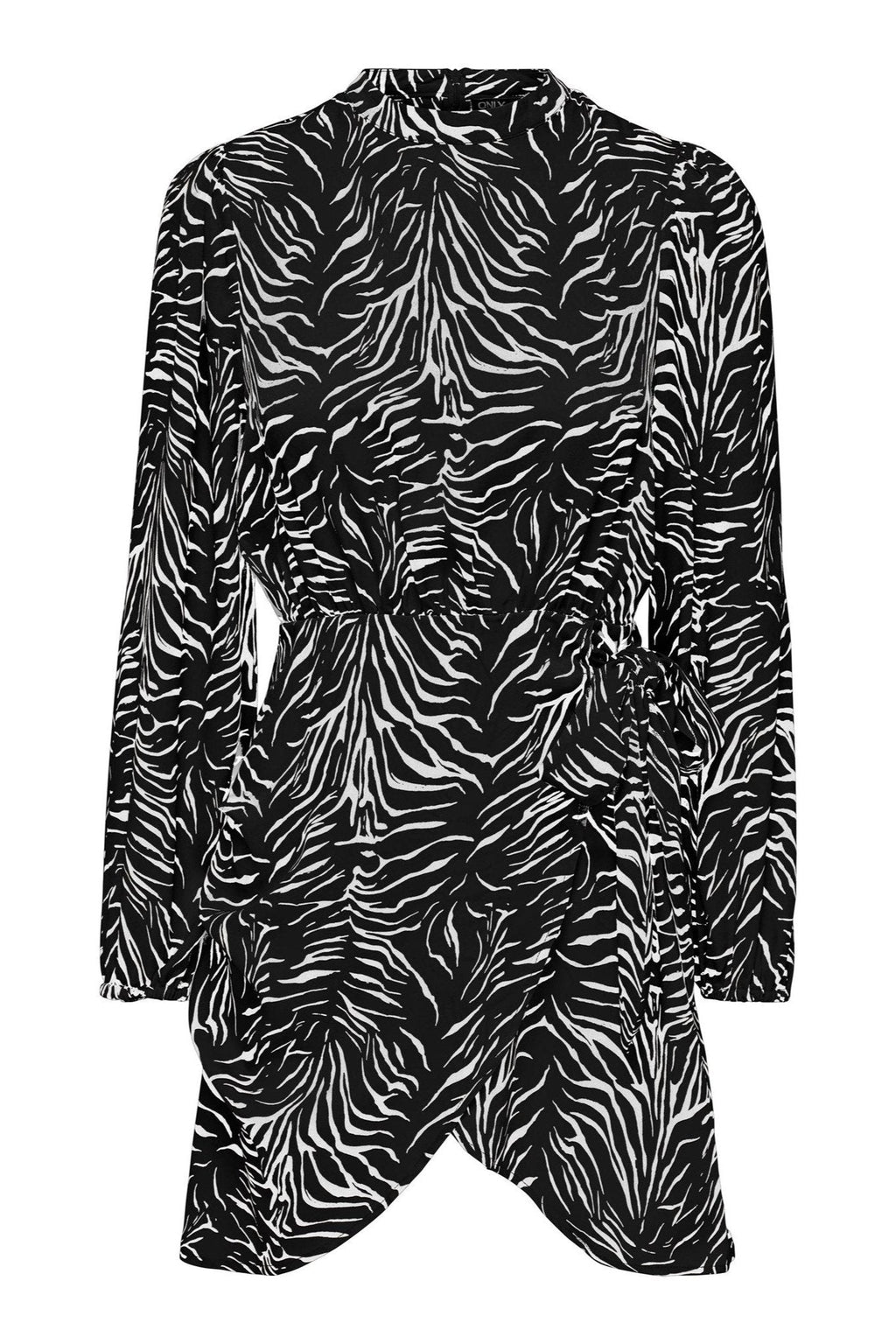 Mille wrap klänning - zèbre vibrant noir