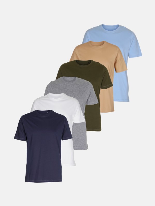 Bio Basic T-shirts - Offre groupée 6 pcs (email)