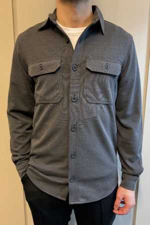 Performance Regular Overshirt - Charcoal