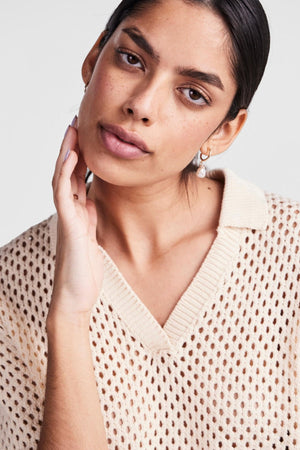 Pola Polo en tricot - fumée blanche