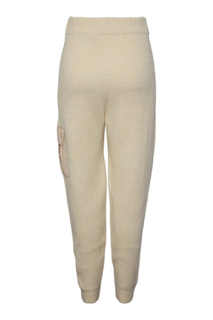 Pantalon naura en tricot - blanc antique