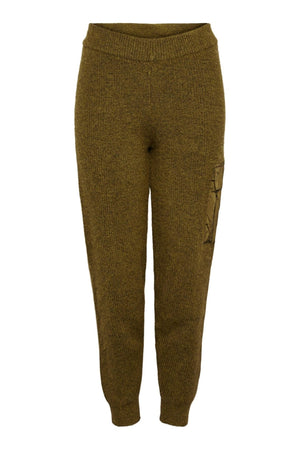 Pantalon naura en tricot - vert sapin