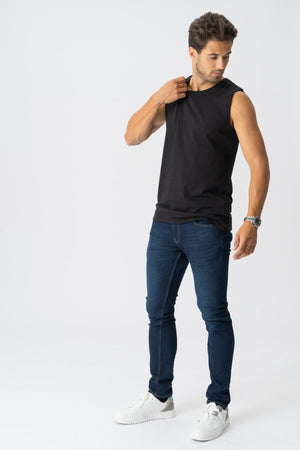 Sleeveless Tee - Black