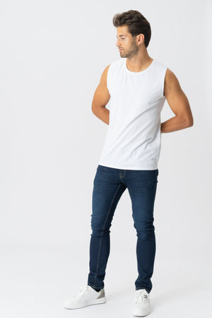 Sleeveless Tee - White