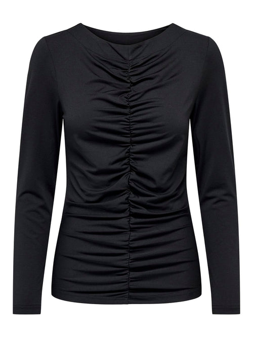 Sofie Long Sleeve Blouse - Black - TeeShoppen Group™ - Formal Shirts & Blouses - ONLY