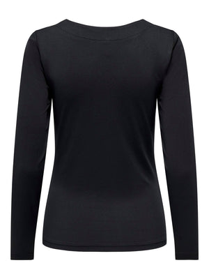 Sofie Long Sleeve Blouse - Black - TeeShoppen Group™ - Formal Shirts & Blouses - ONLY